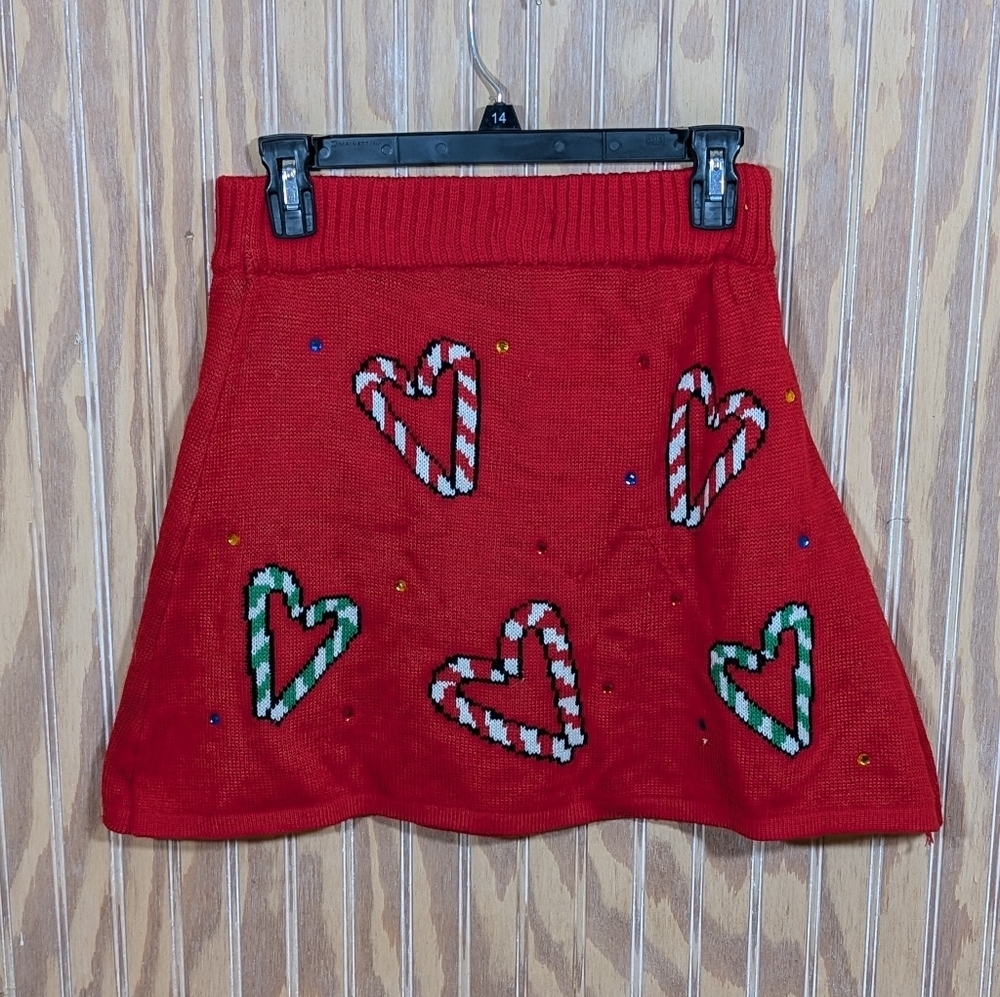 Ugly Christmas Sweater Knitted A Line Candy Mini Skirt Size Small